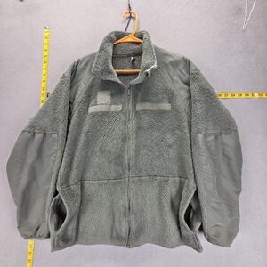 Peckham Jacket Mens Large Green Military Fleece US Army Polartec Made in USA
